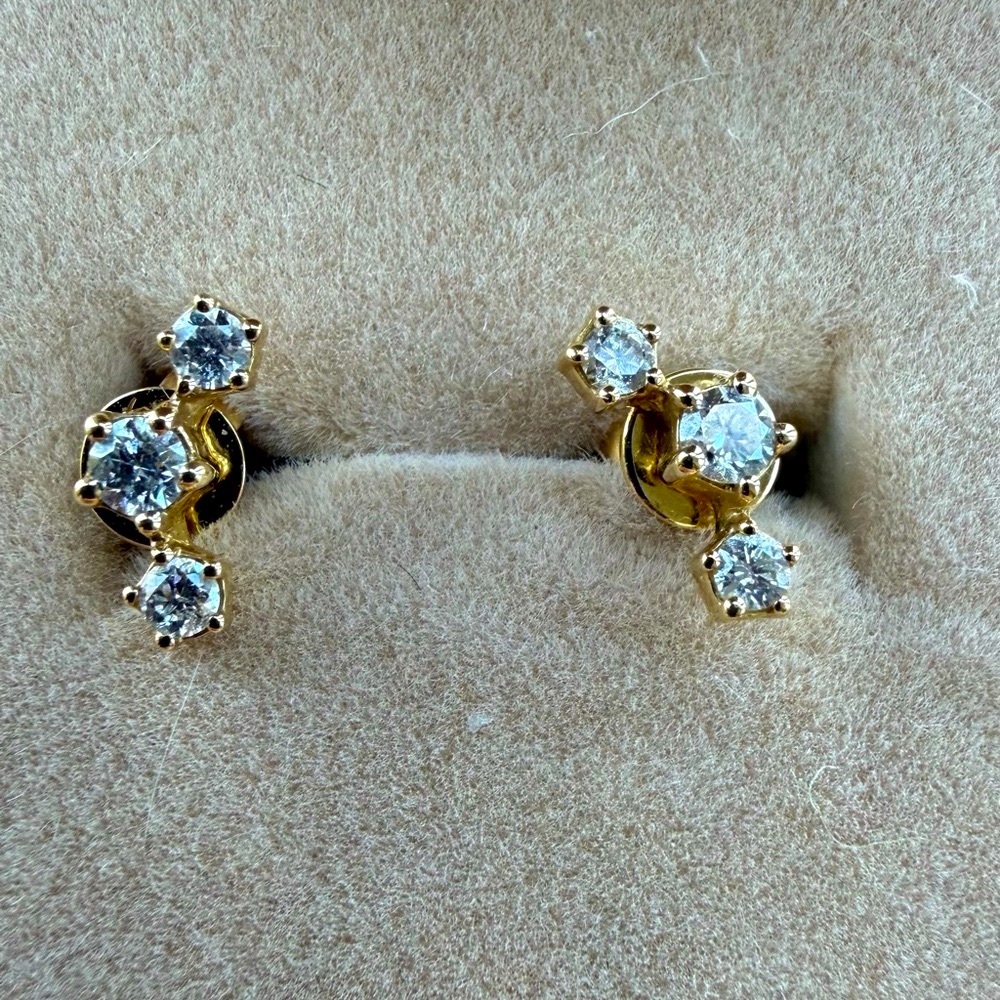 14k gold Celestial Diamond Earrings